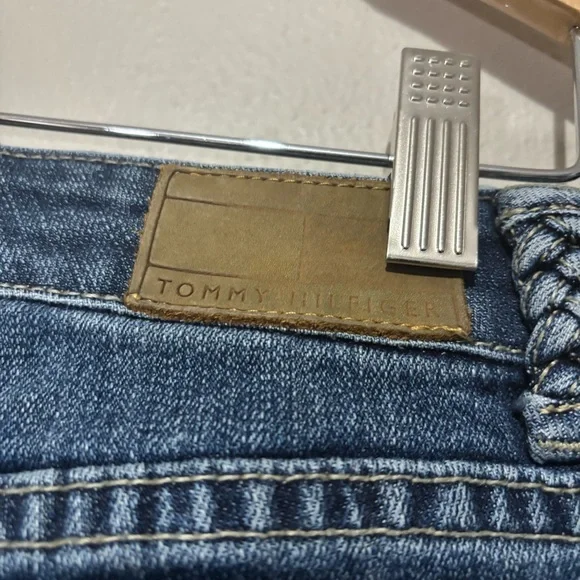 Tommy Hilfiger Vintage Bootcut Flare Jeans Size 10 Mid Rise Braided Detail - Picture 6 of 9